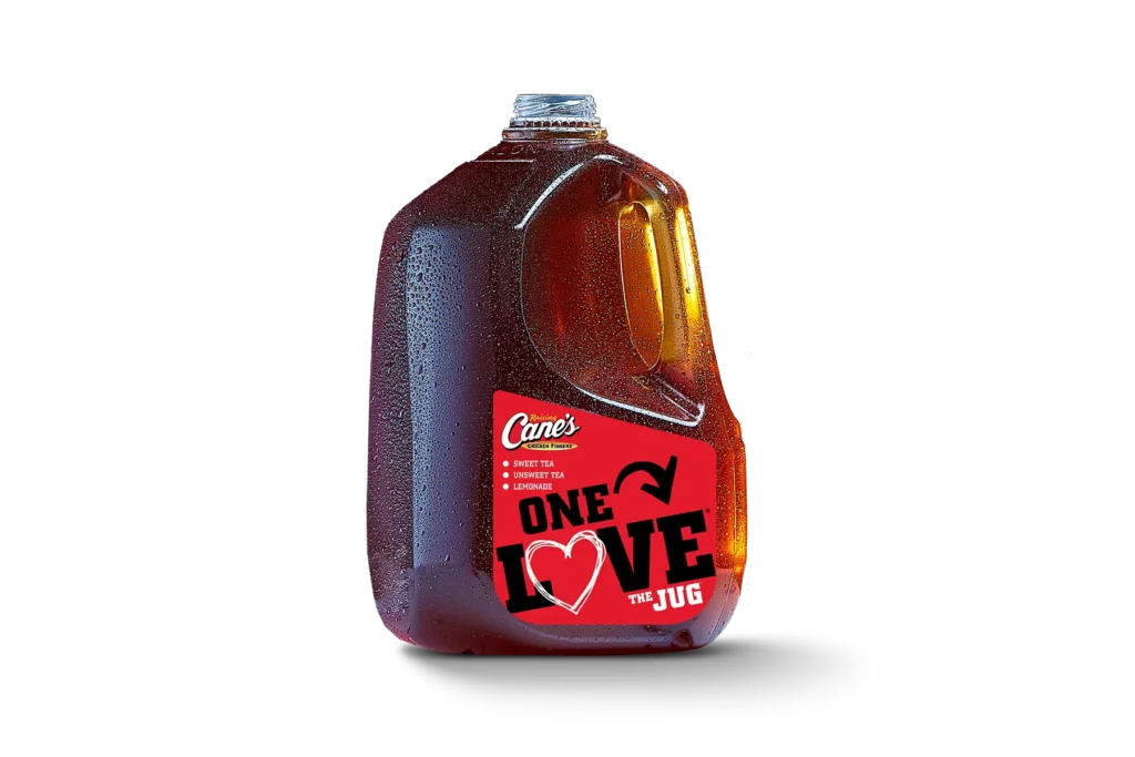 Raising Cane's Jug Sweet Tea and Unsweet Tea