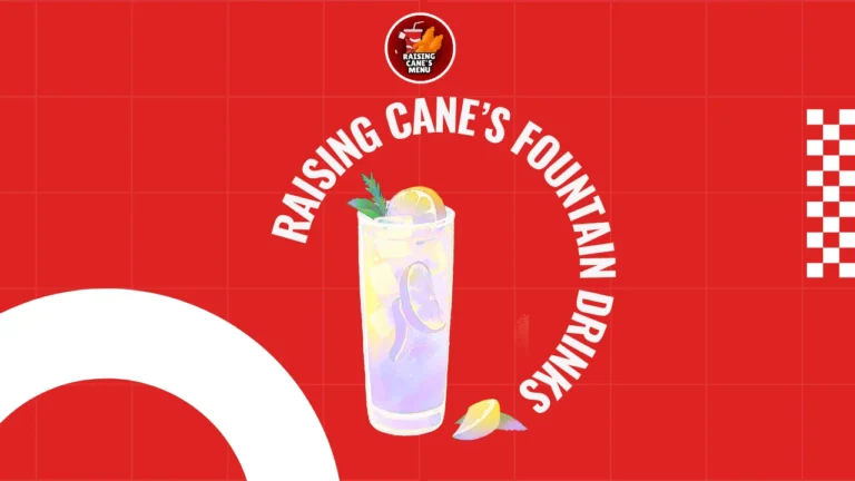 Refreshing Raising Cane’s fountain drinks lineup with ice-cold sodas in branded cups—perfect combo with chicken fingers, click to explore flavors!