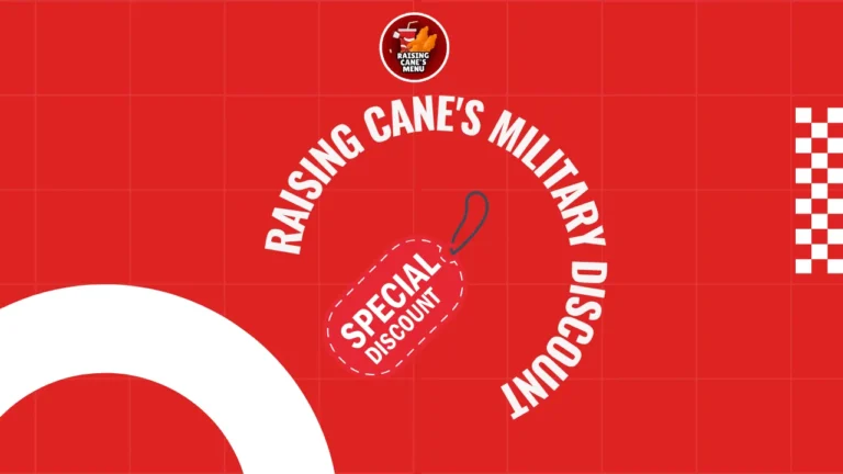 Raising Cane’s Military Discount sign with smiling service members enjoying chicken—see how to save on your next visit!