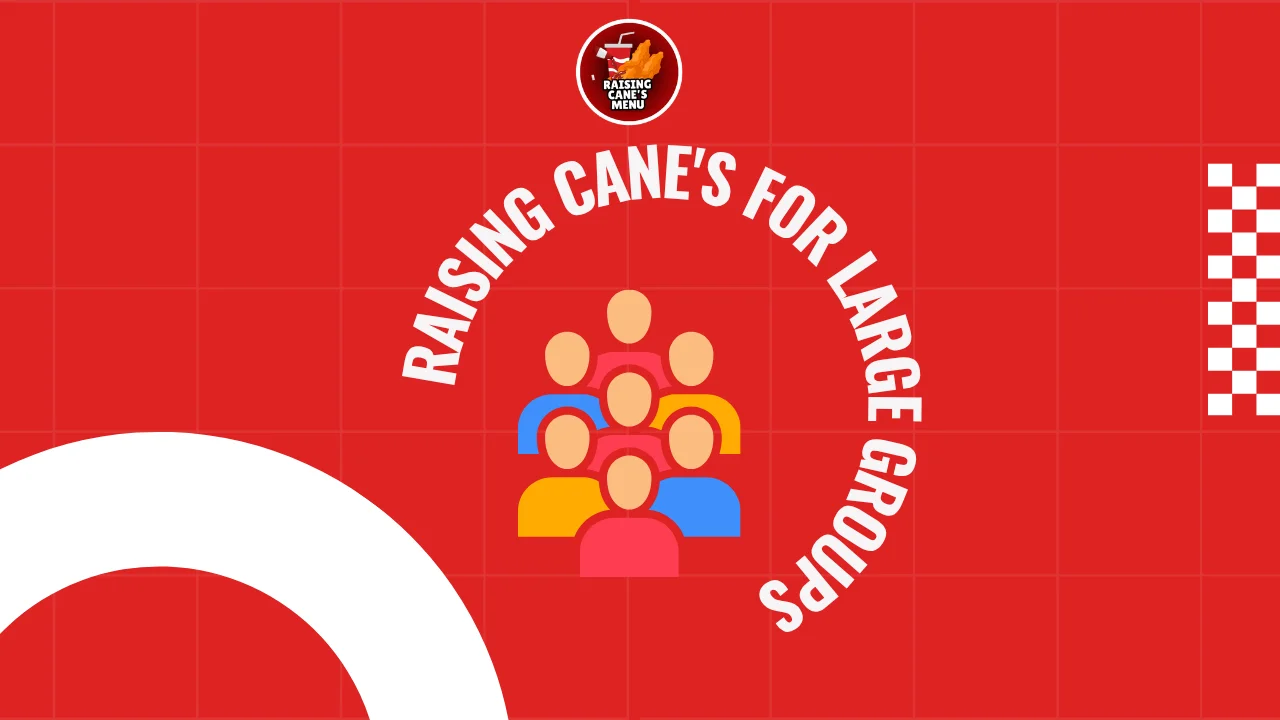 Raising Cane’s catering spread for large groups, featuring crispy chicken fingers, fries, and Texas toast—perfect for parties and gatherings.